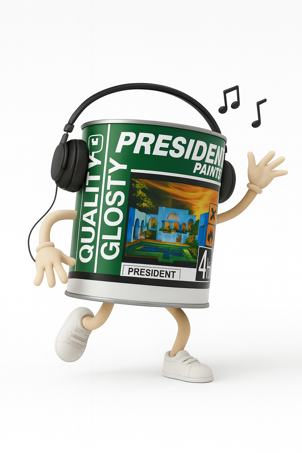 President Paints Animated Character